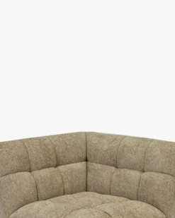 Fauteuil d'angle modulable, Tweed taupe Paul