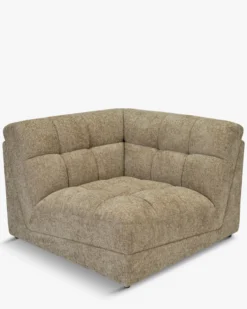 Fauteuil d'angle modulable, Tweed taupe Paul