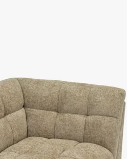 Fauteuil d'angle modulable, Tweed taupe Paul