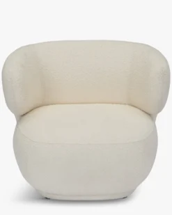 Fauteuil, Ecru bouclé, 90x70 Giulia