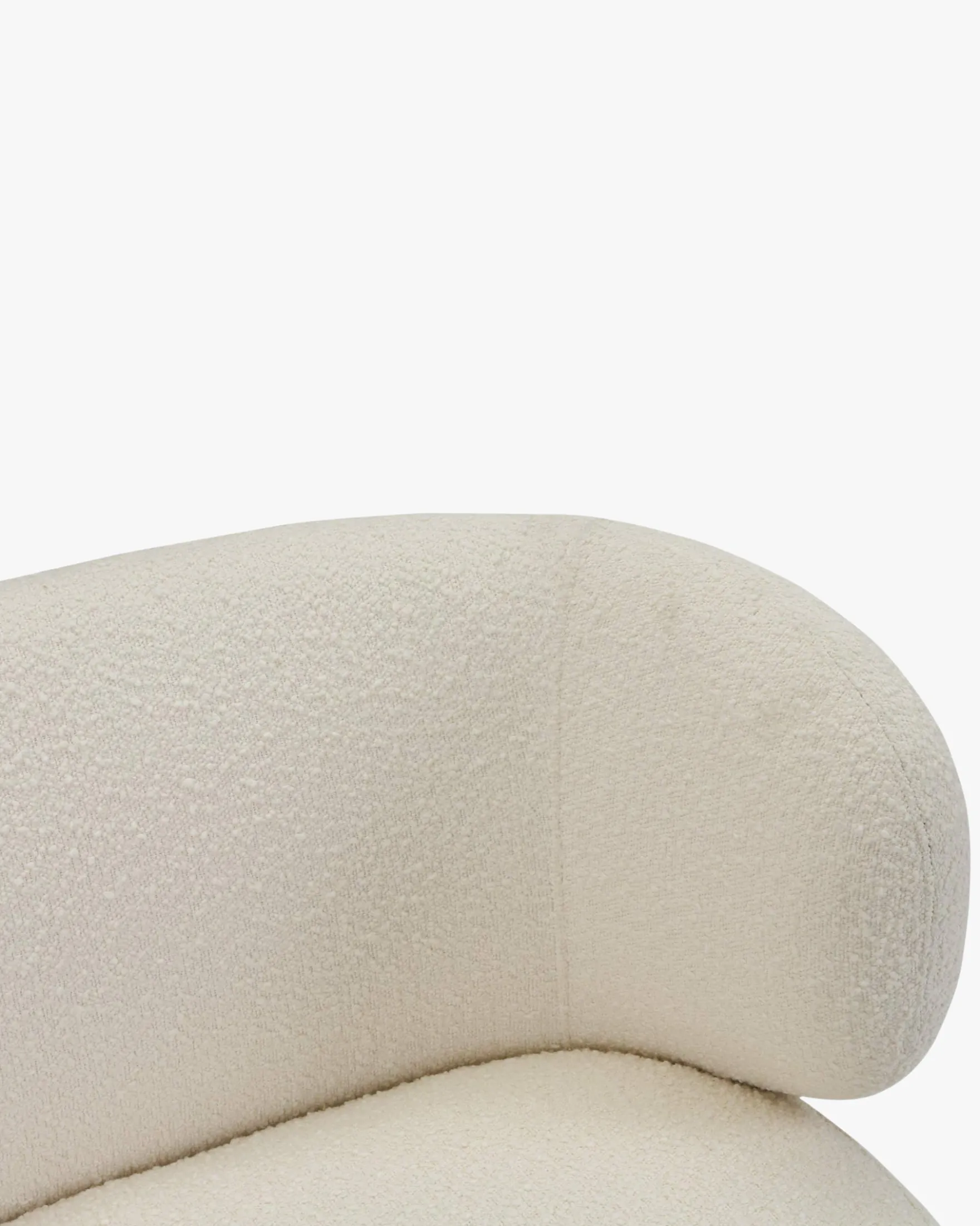 Fauteuil, Ecru bouclé, 90x70 Giulia