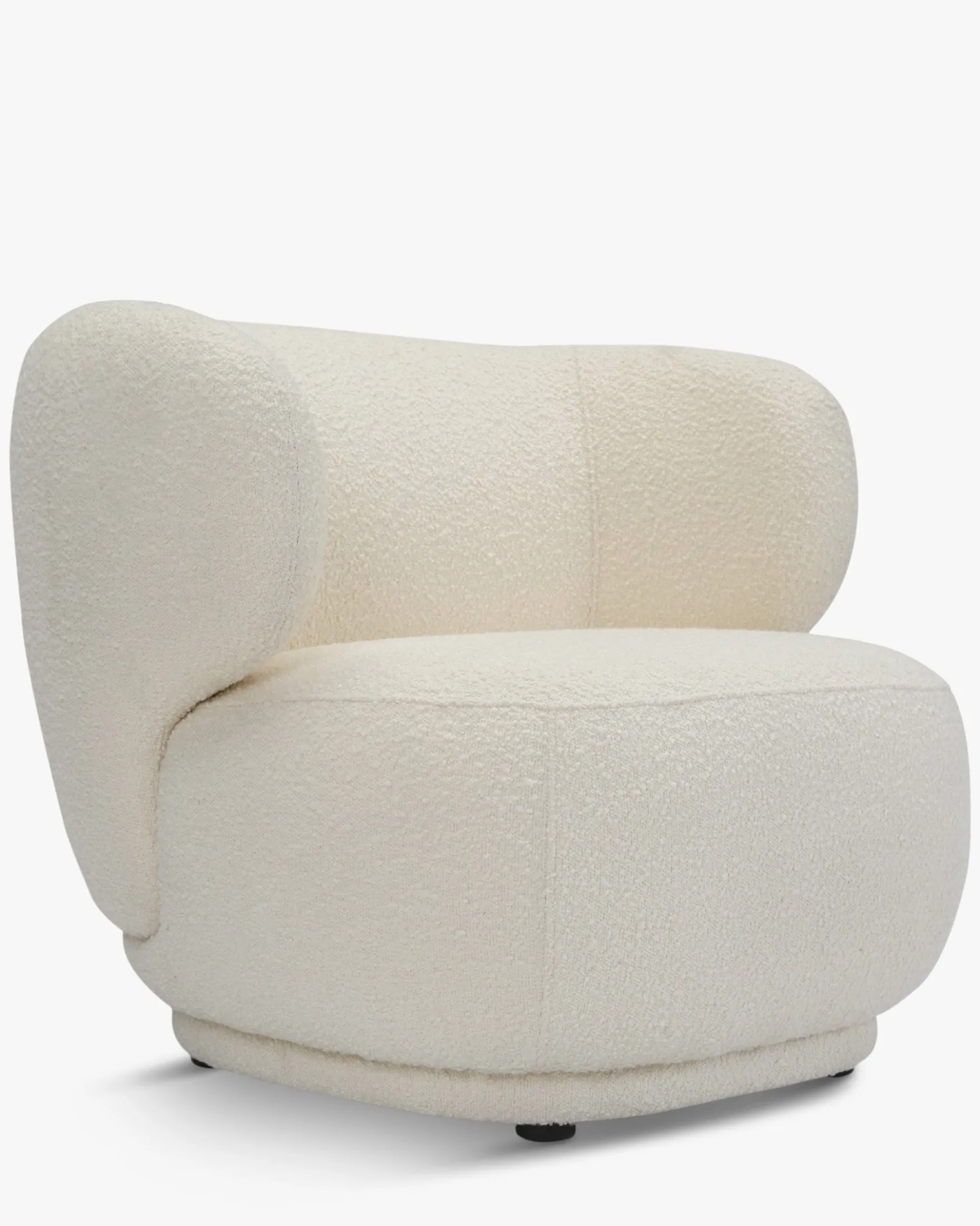Fauteuil, Ecru bouclé, 90x70 Giulia