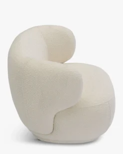 Fauteuil, Ecru bouclé, 90x70 Giulia