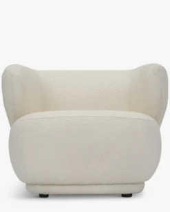 Fauteuil, Ecru bouclé, 90x70 Giulia