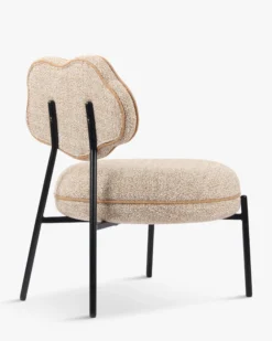 Fauteuil, Jaune moucheté & métal noir Arty