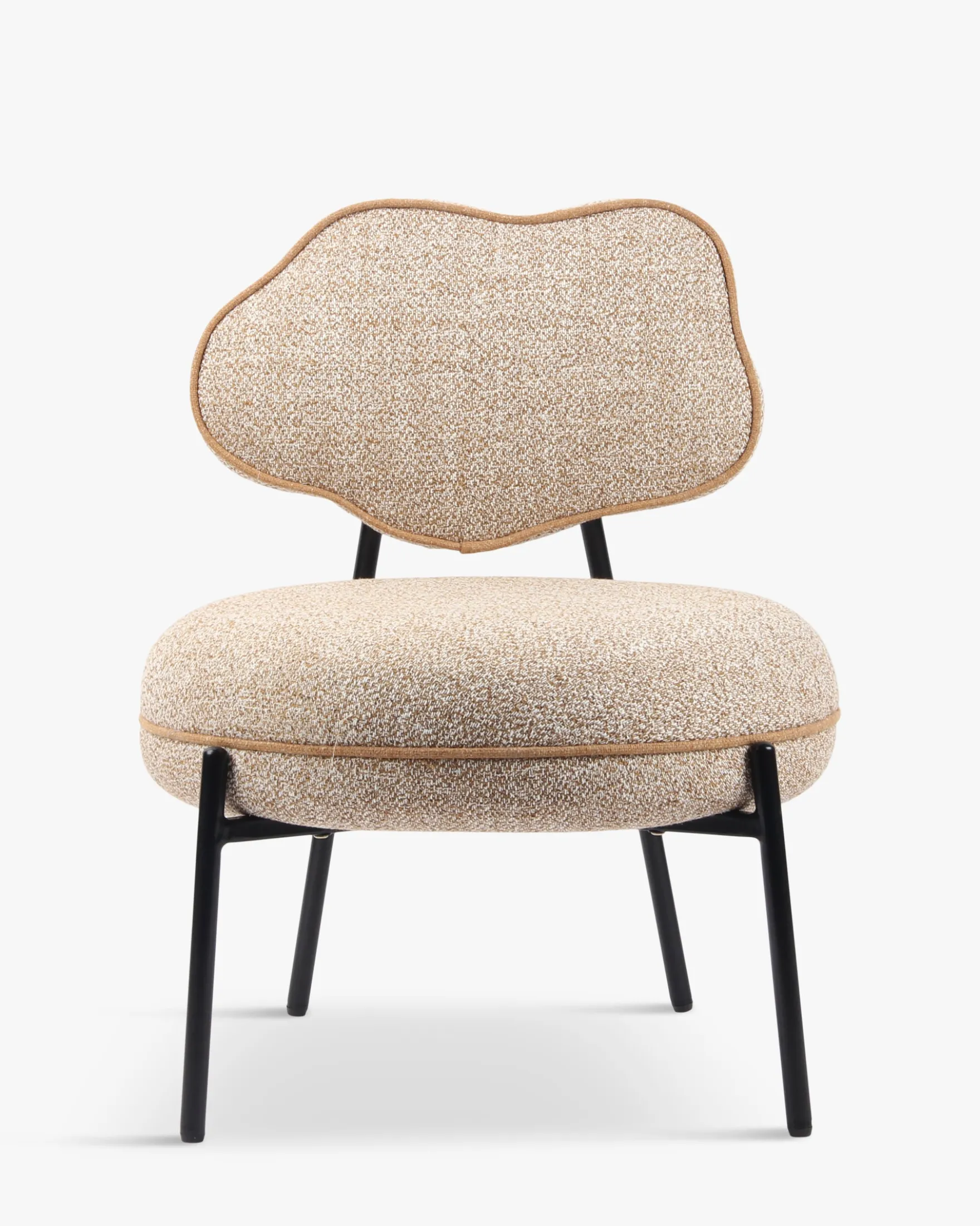 Fauteuil, Jaune moucheté & métal noir Arty