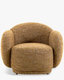 Fauteuil, Marron ocre bouclé, 90x84 Cocoon