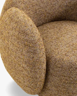Fauteuil, Marron ocre bouclé, 90x84 Cocoon
