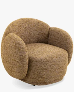 Fauteuil, Marron ocre bouclé, 90x84 Cocoon