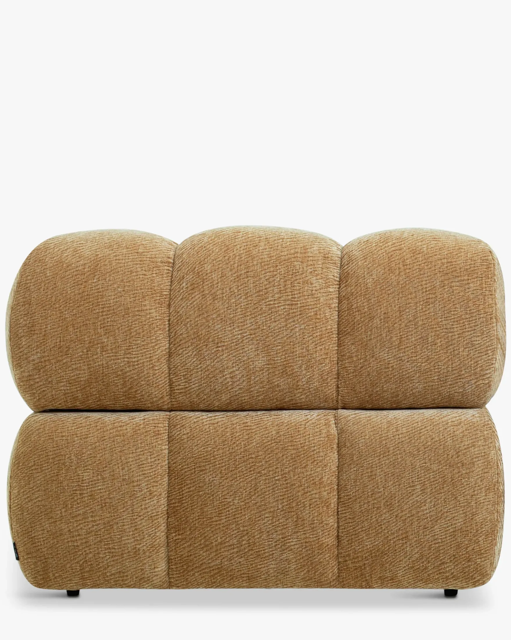 Fauteuil modulable accoudoir interchangeable, Camel crêpé Waffle