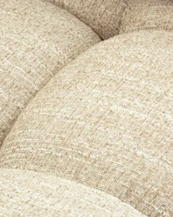 Fauteuil modulable accoudoir interchangeable, Tweed beige Waffle