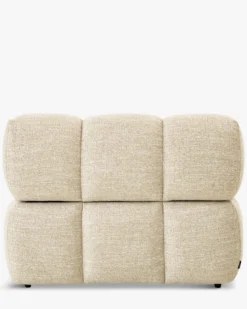 Fauteuil modulable accoudoir interchangeable, Tweed beige Waffle