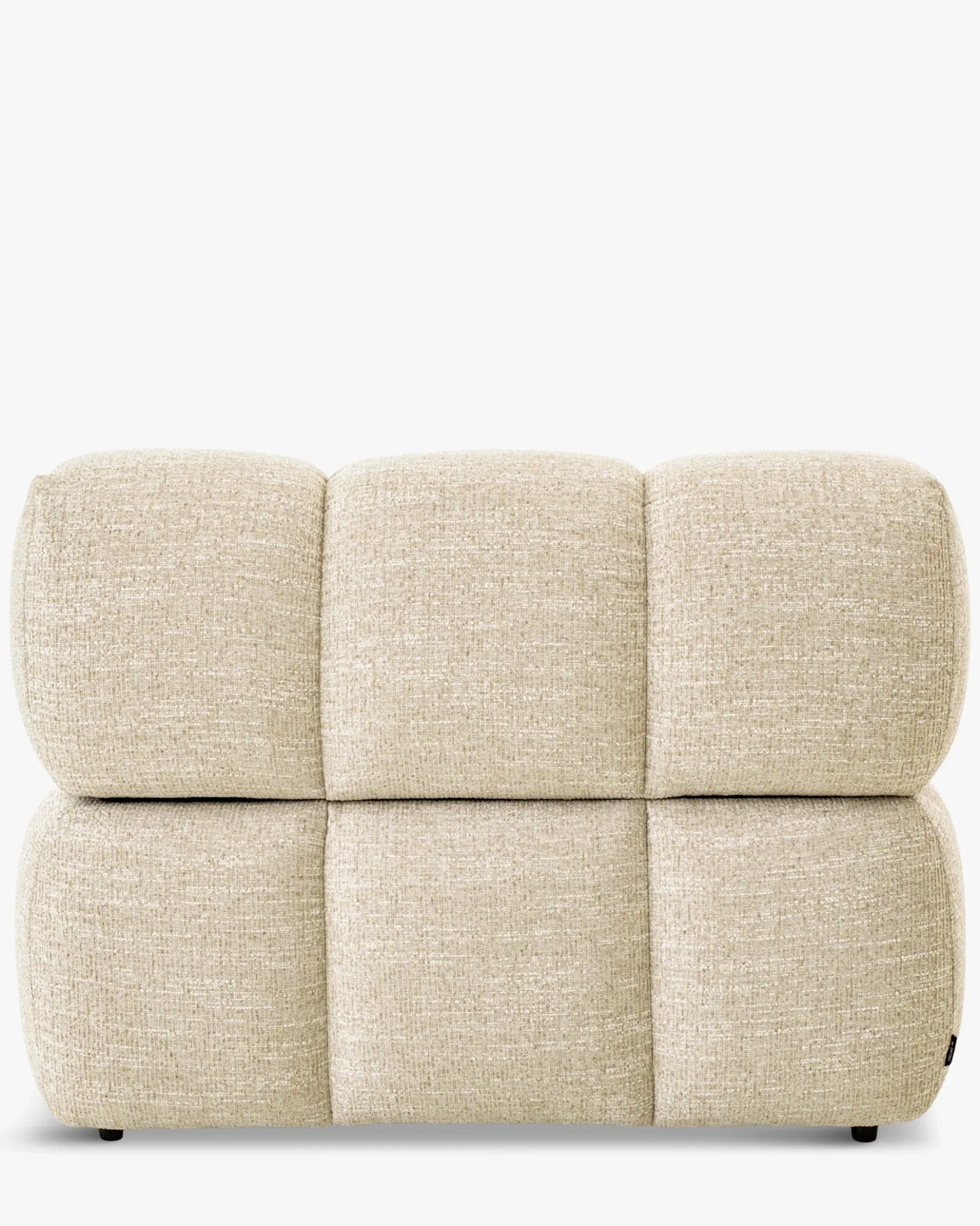 Fauteuil modulable accoudoir interchangeable, Tweed beige Waffle