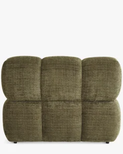 Fauteuil modulable accoudoir interchangeable, Tweed vert lichen Waffle