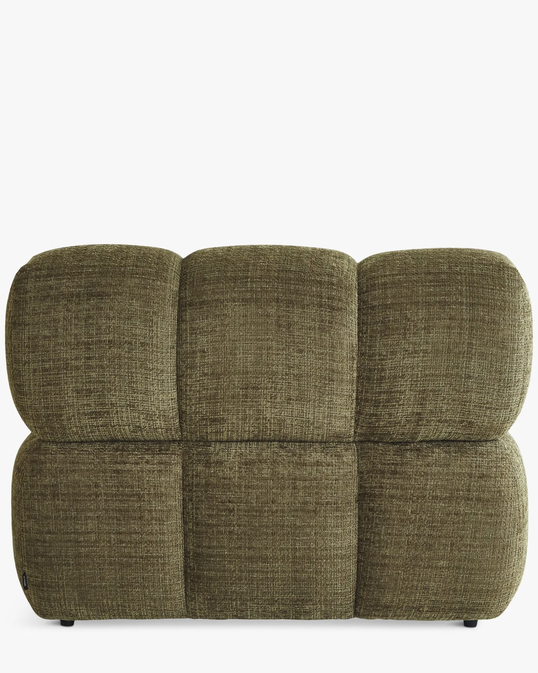 Fauteuil modulable accoudoir interchangeable, Tweed vert lichen Waffle