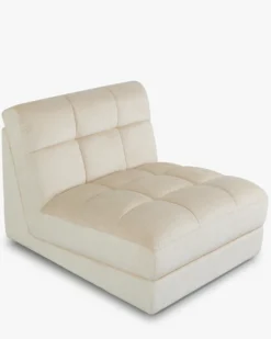 Fauteuil modulable, Beige pampa anti-tâches Paul