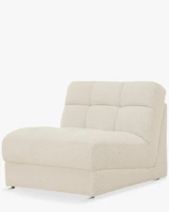 Fauteuil modulable, Blanc avoine bouclé Paul