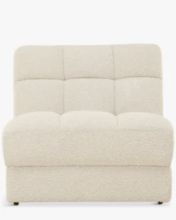 Fauteuil modulable, Blanc avoine bouclé Paul
