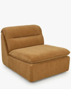 Fauteuil modulable, Marron sienne déperlant Pulp