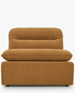 Fauteuil modulable, Marron sienne déperlant Pulp
