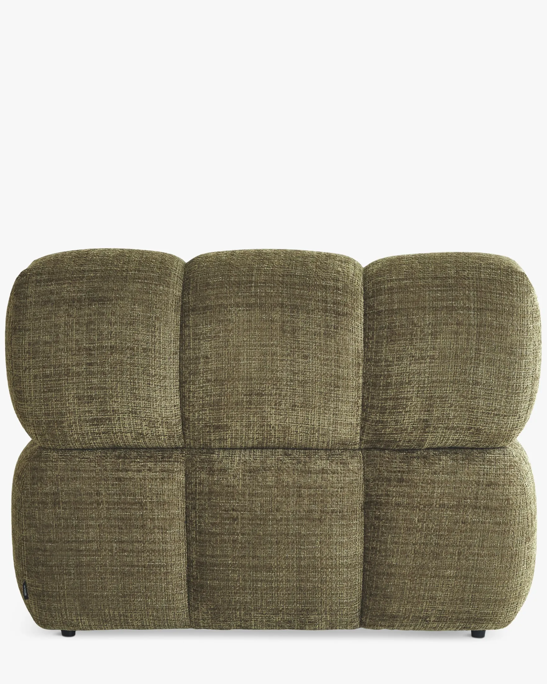 Fauteuil modulable sans accoudoir, Tweed vert lichen Waffle