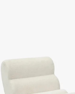 Fauteuil modulable, Tweed crème & bois blond Cozy
