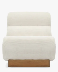 Fauteuil modulable, Tweed crème & bois blond Cozy