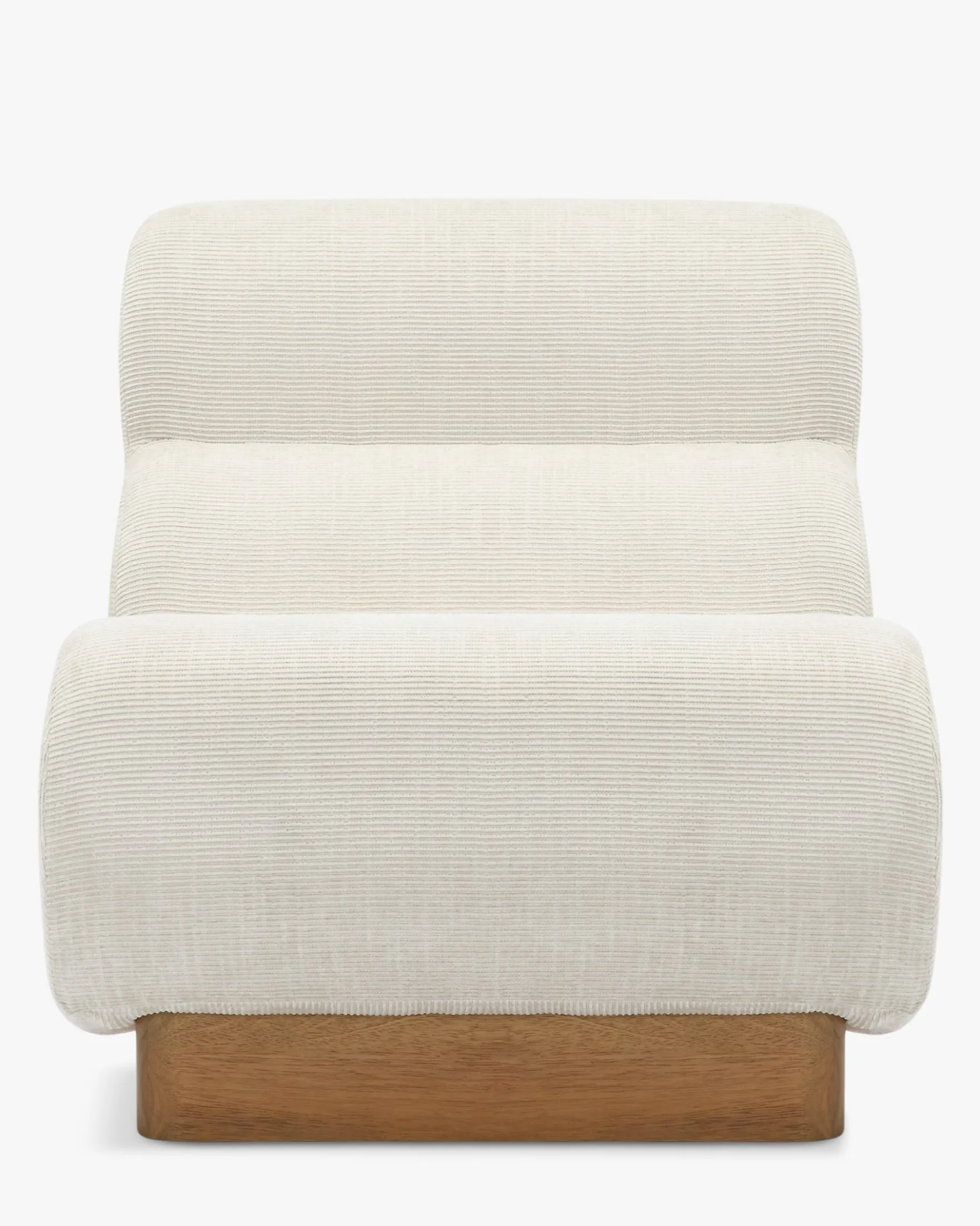 Fauteuil modulable, Tweed crème & bois blond Cozy