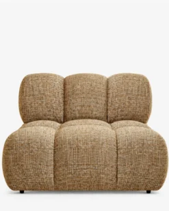 Fauteuil modulable, Tweed marron caramel Waffle