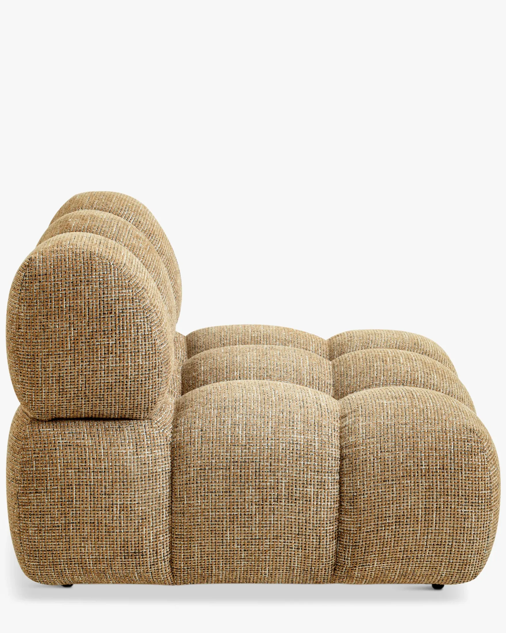 Fauteuil modulable, Tweed marron caramel Waffle