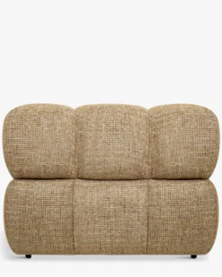 Fauteuil modulable, Tweed marron caramel Waffle