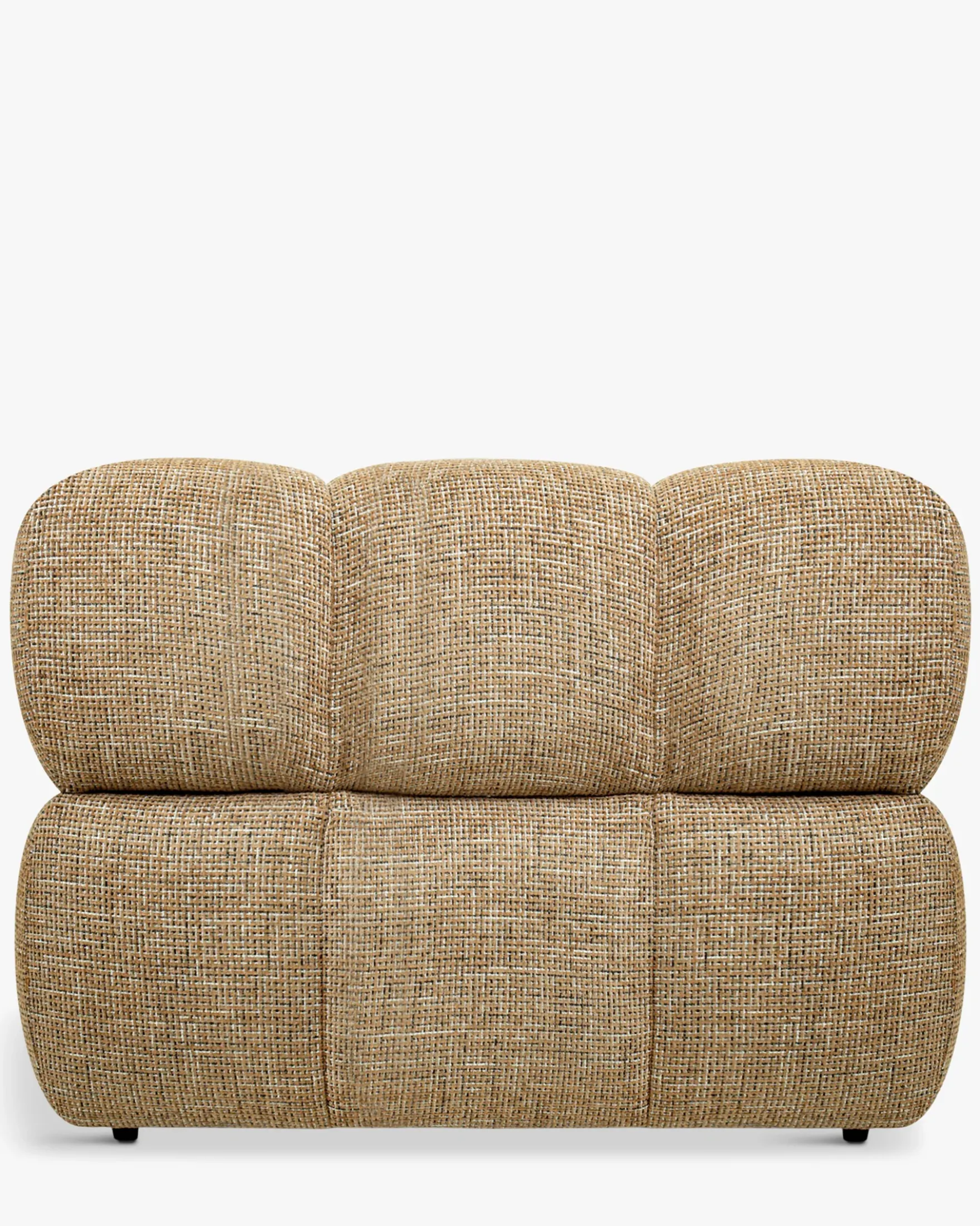 Fauteuil modulable, Tweed marron caramel Waffle