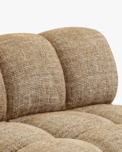 Fauteuil modulable, Tweed marron caramel Waffle