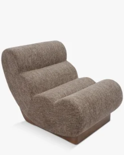 Fauteuil modulable, Tweed Taupe New York & Bois blond Cozy
