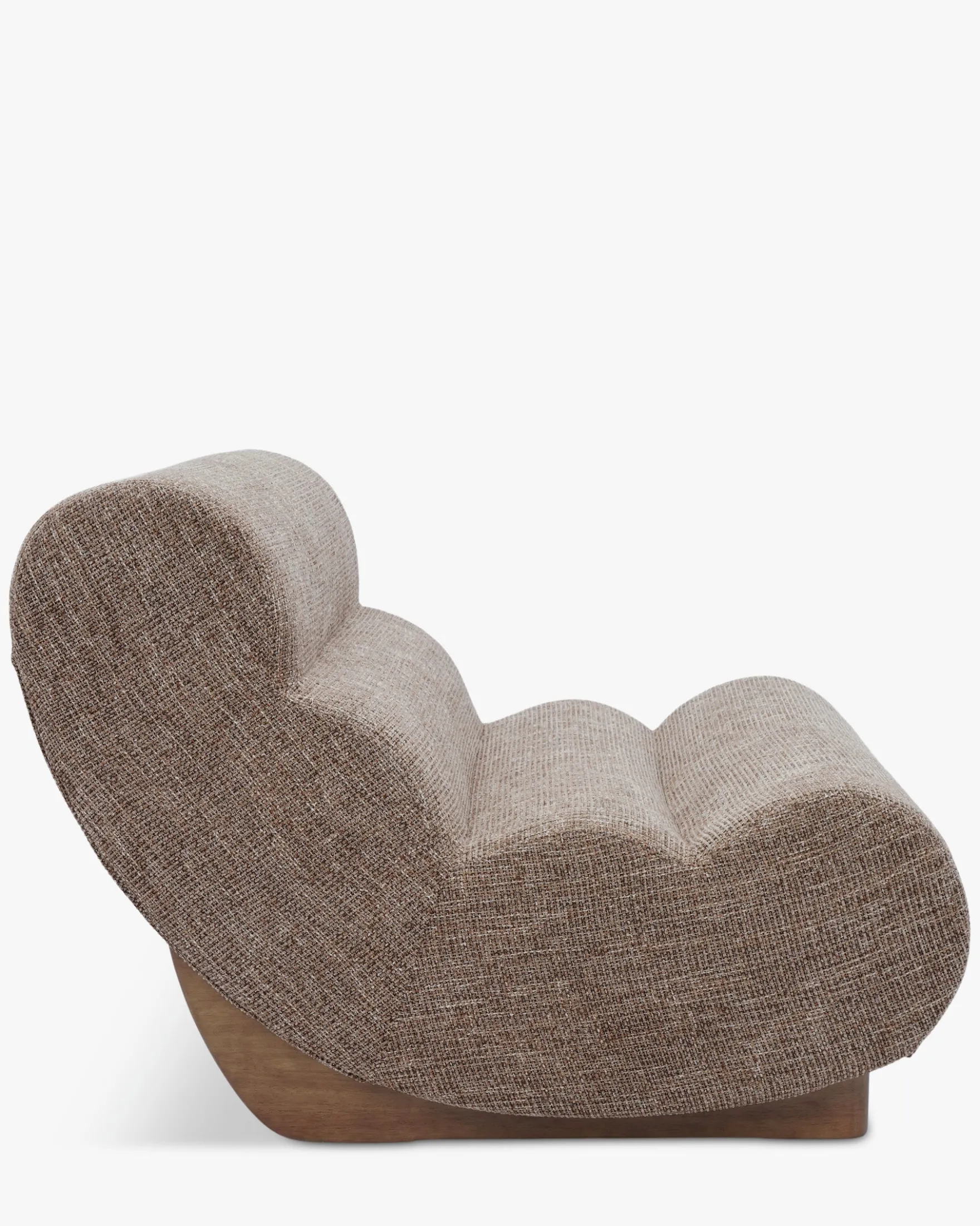 Fauteuil modulable, Tweed Taupe New York & Bois blond Cozy