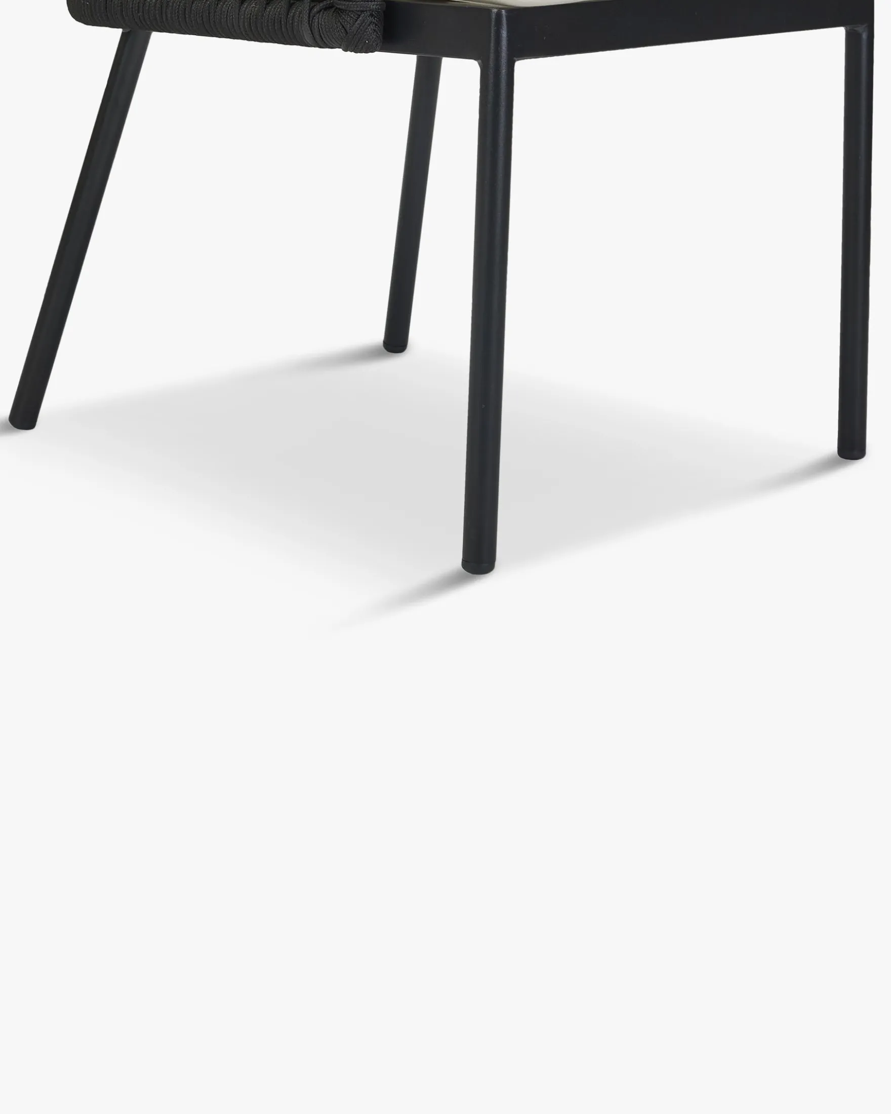 Fauteuil outdoor, Assise blanc écru, Cordage & métal noir, 70x87 Santa Monica