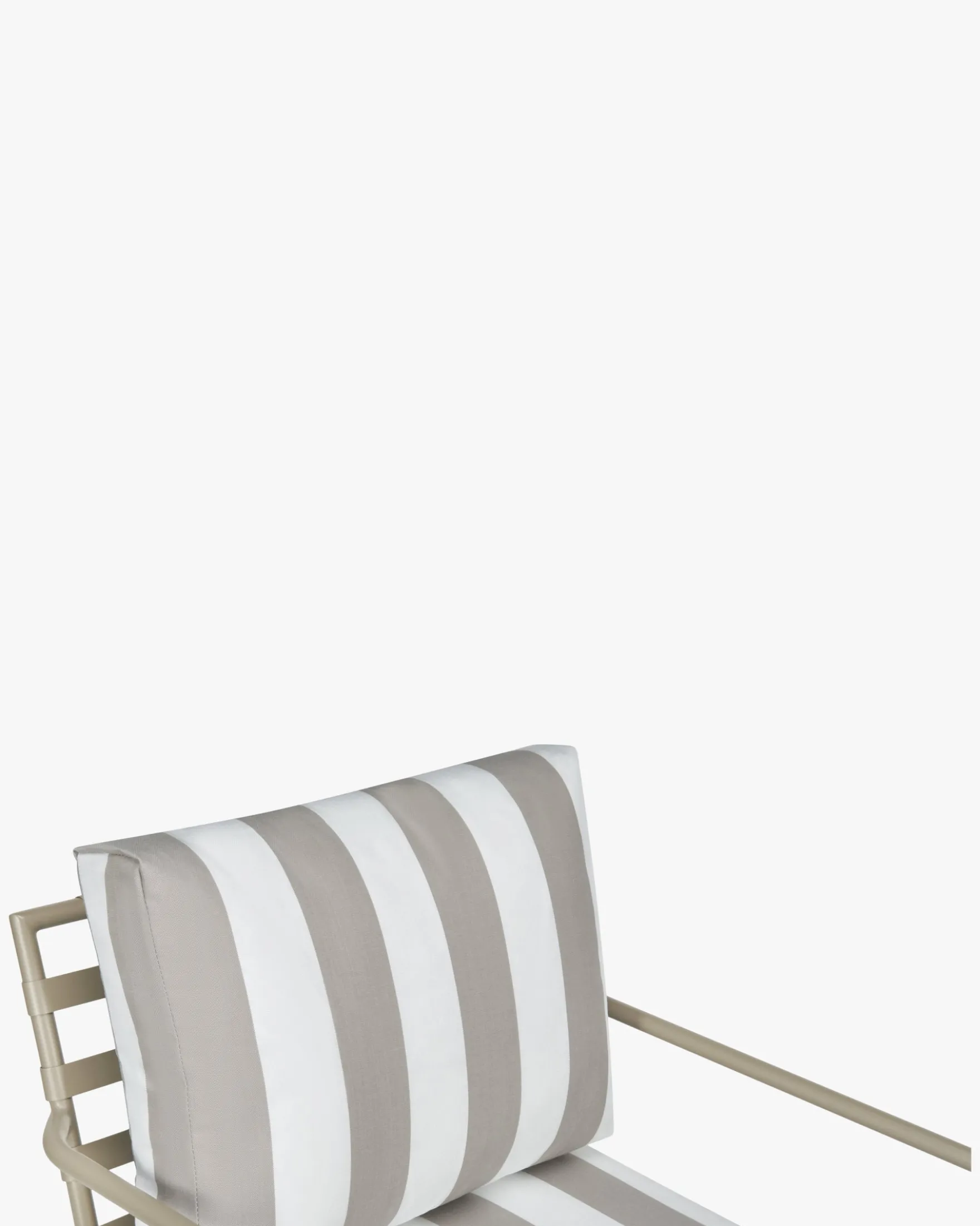 Fauteuil outdoor, Rayures taupe waterproof & métal taupe Bel Air