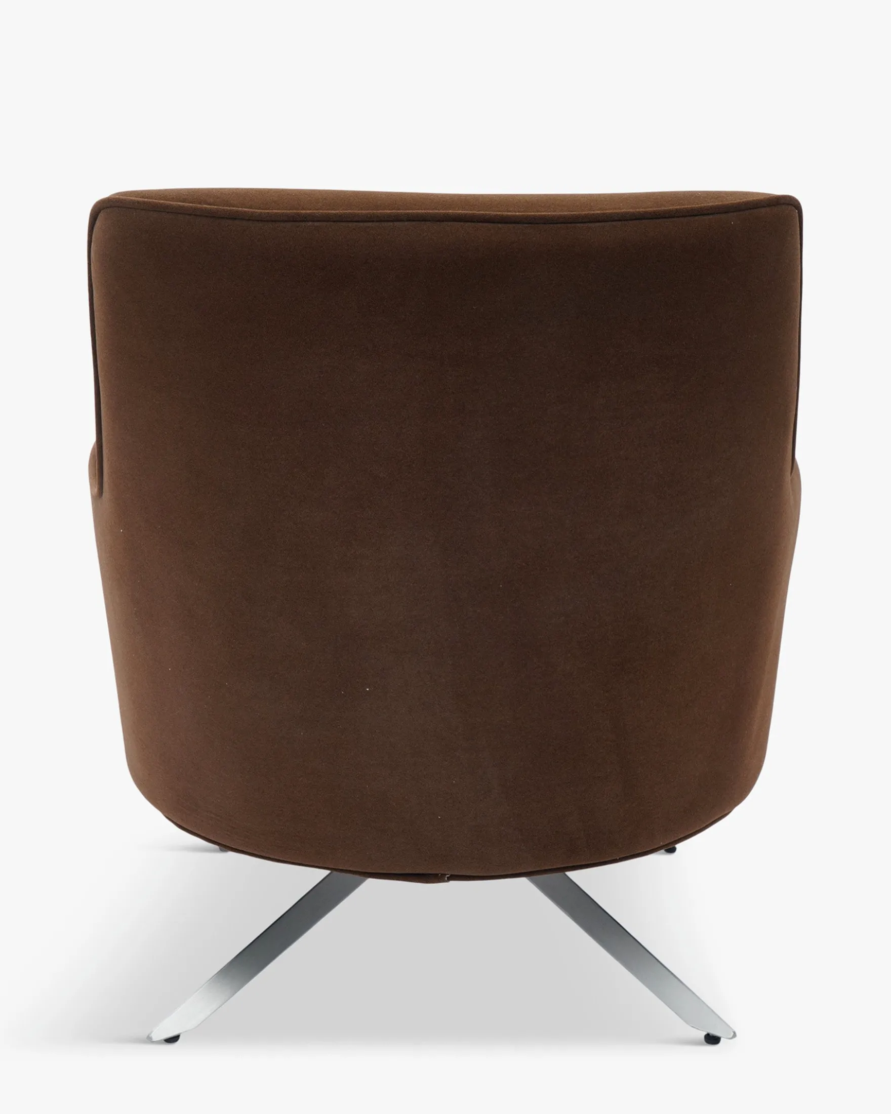 Fauteuil rotatif, Velours marron intense & Métal chromé Golden Gun