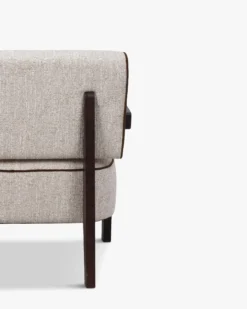 Fauteuil, Tweed écru meringue & Frêne massif Elva