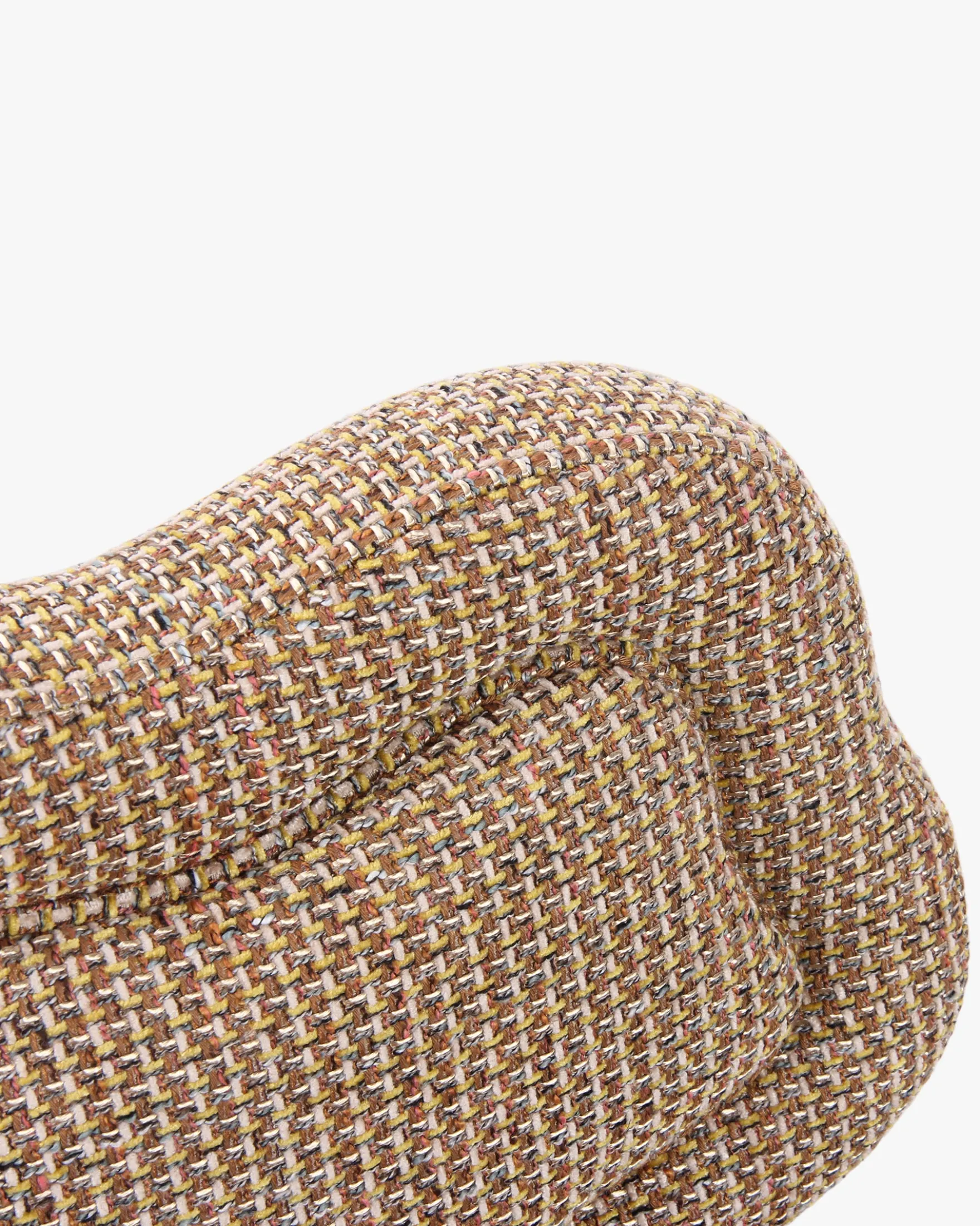 Fauteuil, Tweed jaune miami & métal noir Arty