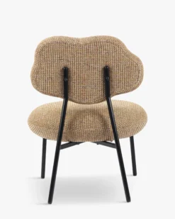 Fauteuil, Tweed jaune miami & métal noir Arty