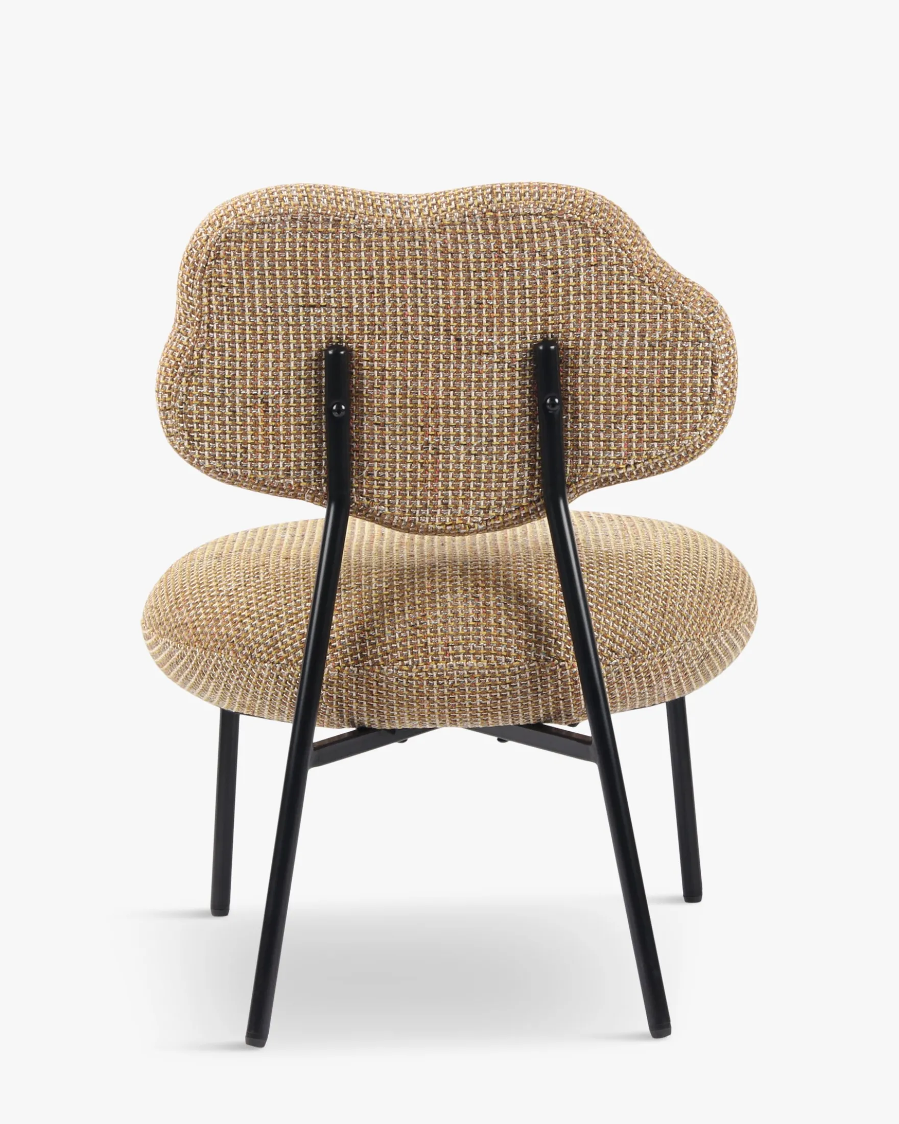 Fauteuil, Tweed jaune miami & métal noir Arty