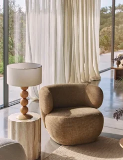 Fauteuil, Tweed jaune miami, 90x70 Giulia