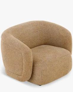 Fauteuil, Tweed jaune miami, 100x70 Volta