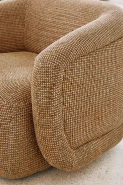 Fauteuil, Tweed jaune miami, 100x70 Volta