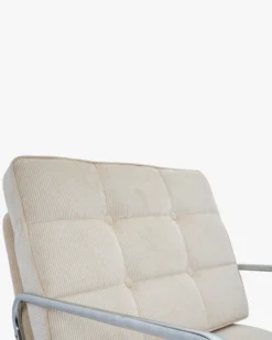 Fauteuil, Velours beige pampa Aurore