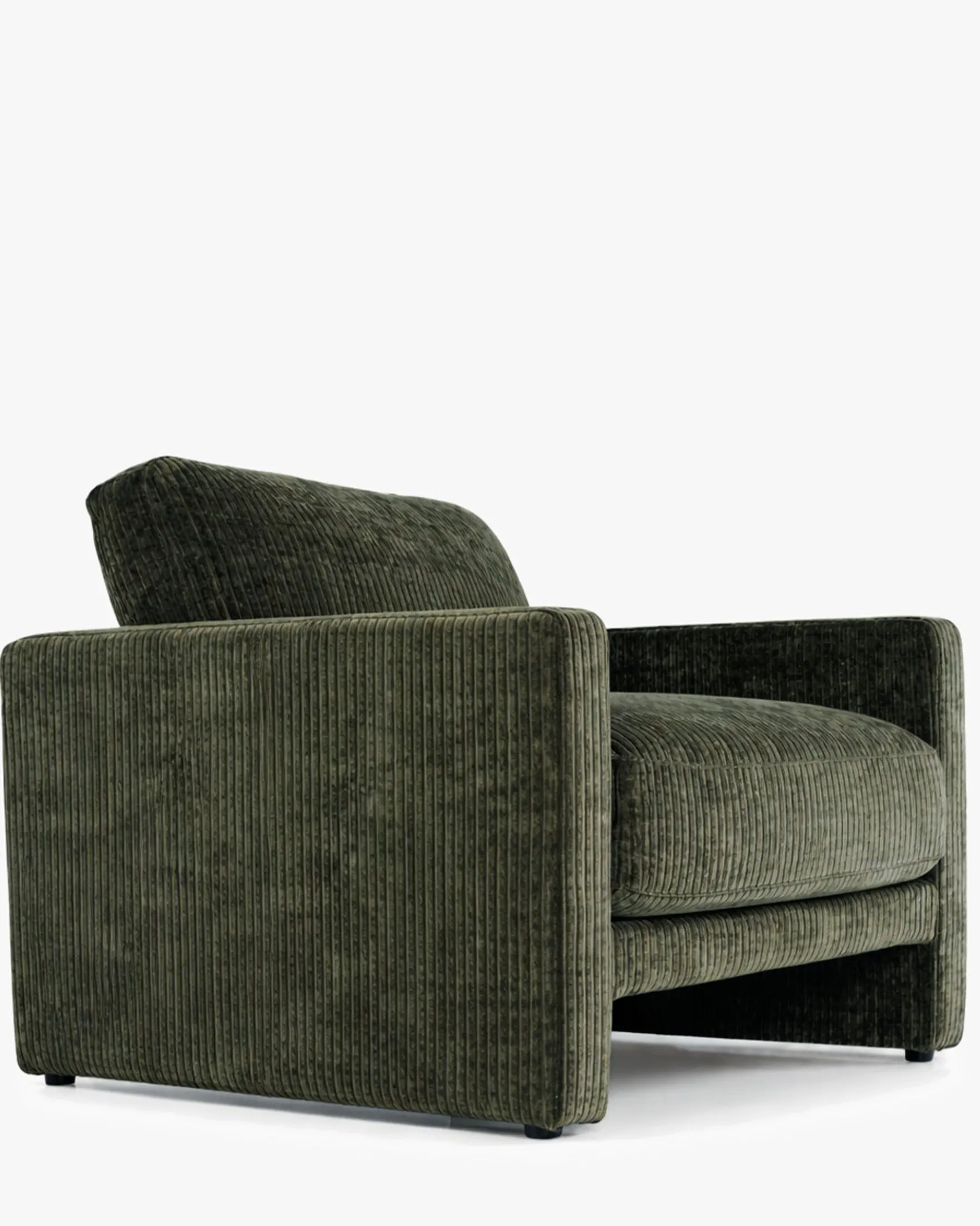 Fauteuil, Velours vert sapin Serena