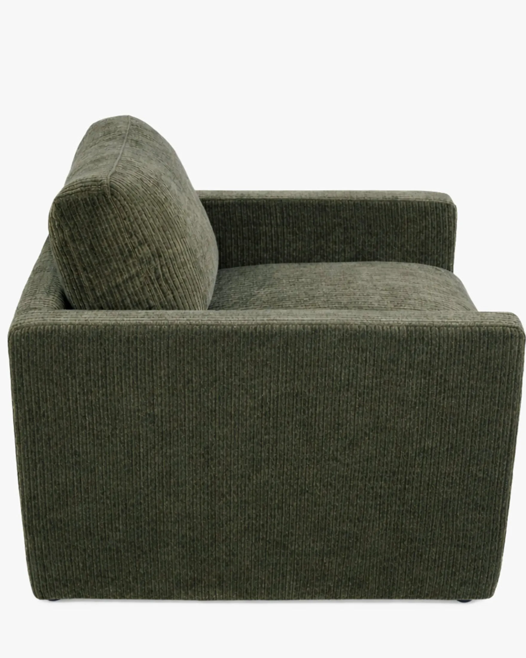 Fauteuil, Velours vert sapin Serena