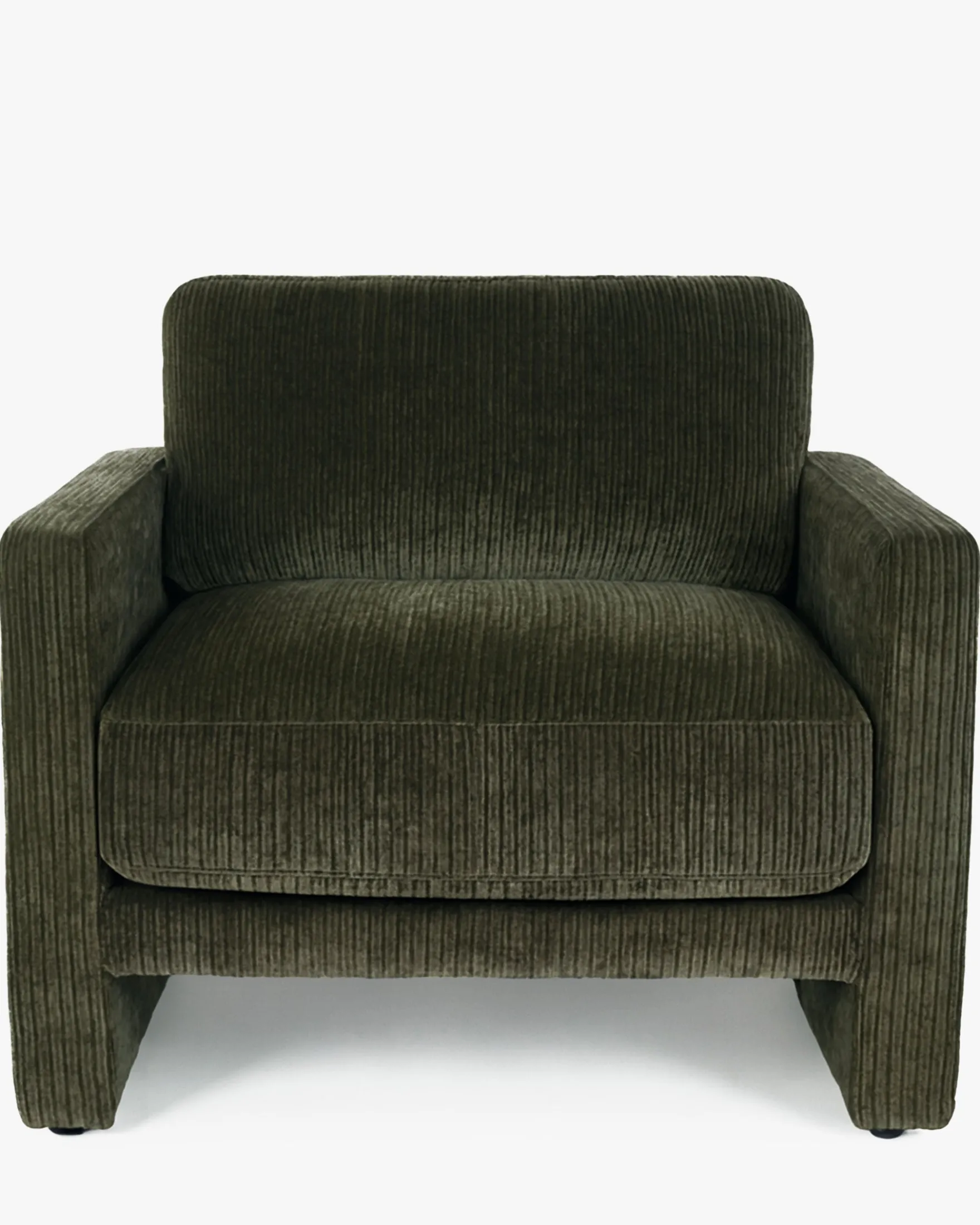 Fauteuil, Velours vert sapin Serena