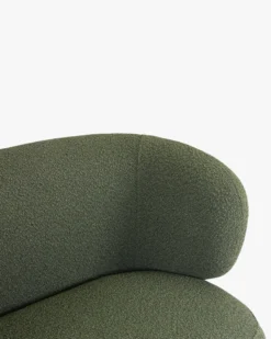 Fauteuil, Vert kaki bouclé, 90x70 Giulia